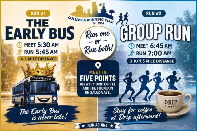 NO RACE ON THE TOUR SATURDAY: DO YOUR LONG RUN WITH CRC! Option 1: Early Bus 5:45AM (6.2 miles) Option 2: Group Run 7:00AM (3-9.5 miles)…