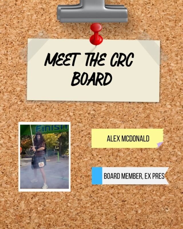 MEET THE CRC BOARD: Alex McDonald 📸 Slide two - @jedirunnerphotography